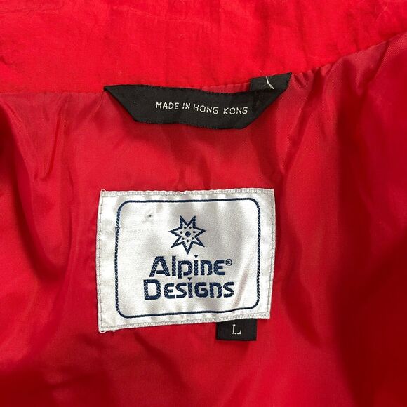 Alpine Designs Snow Suit Ski Jacket Red White Teal Green Large Gore-Tex Uni-sex - Picture 11 of 16